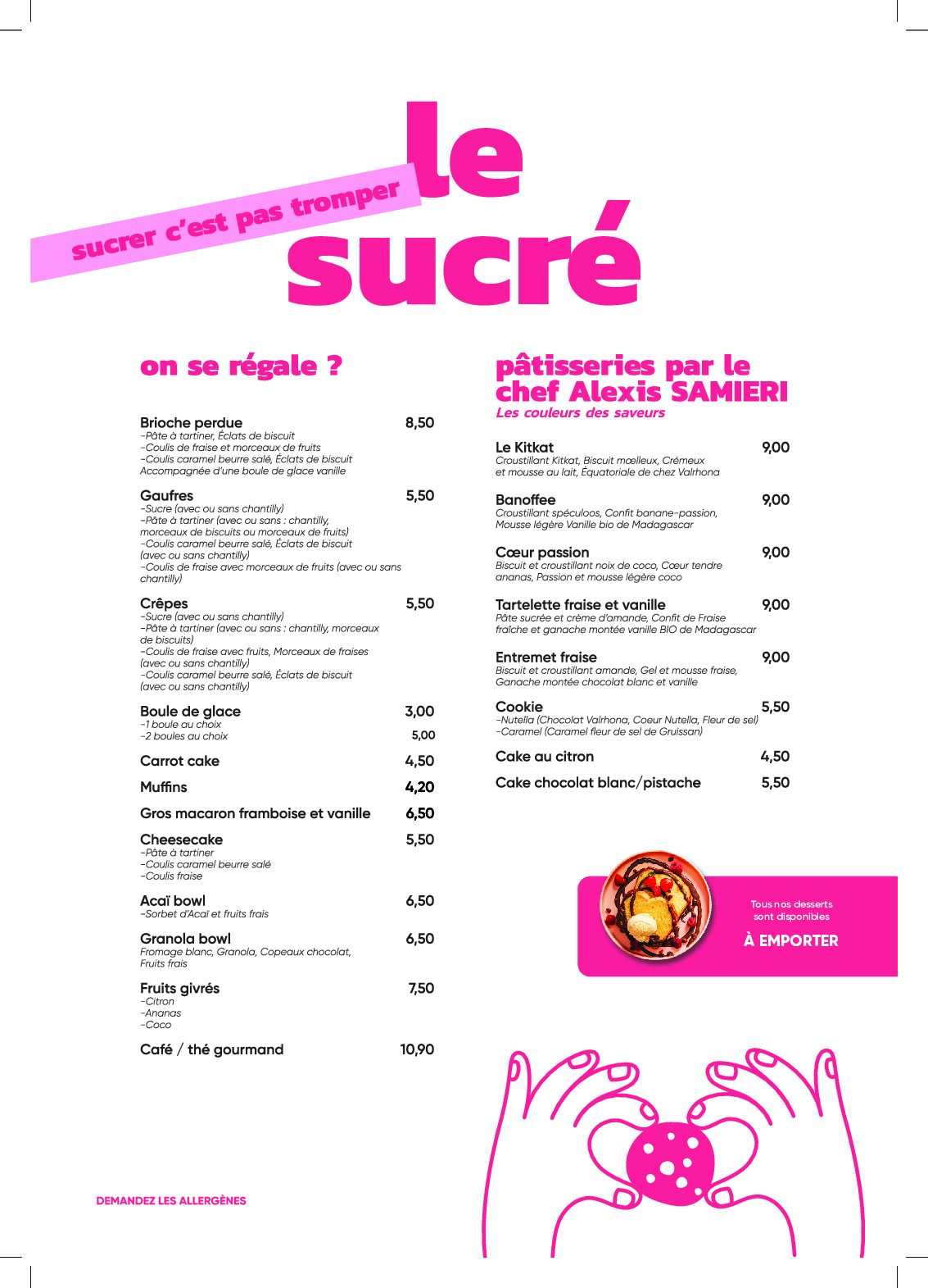 dos menu bay cake carcassonne salon de thé restaurant