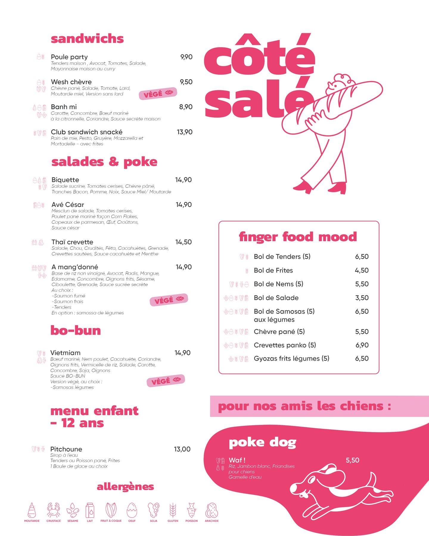 côté salé sandwichs salades poke menu bay cake carcassonne